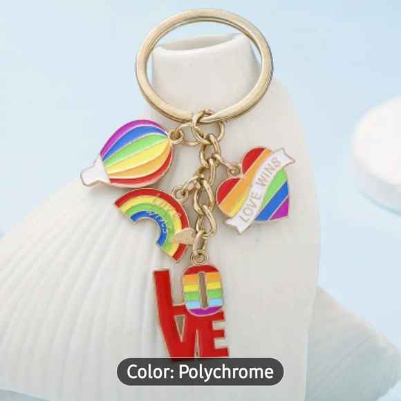Colorful Love Wins Keychain - Picture 7 of 7